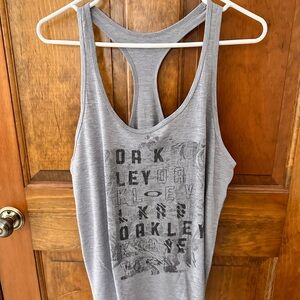 Oakley Heather Gray Graphic Tank